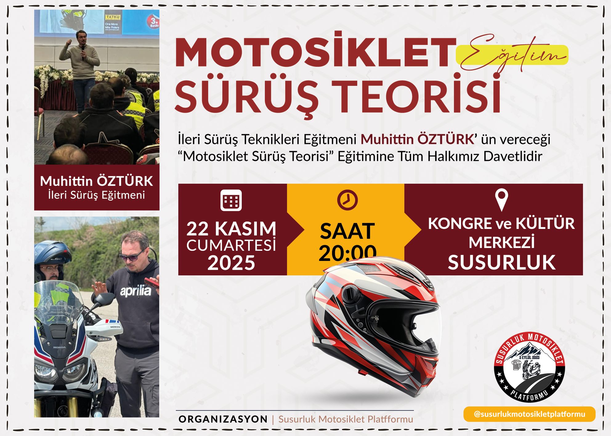 Susurluk’ta Motosiklet Sürüş Teorisi Eğitimi Yapılacak